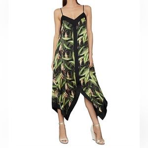 BCBG Maxazria Bird of Paradise Handkerchief hem dress - size M